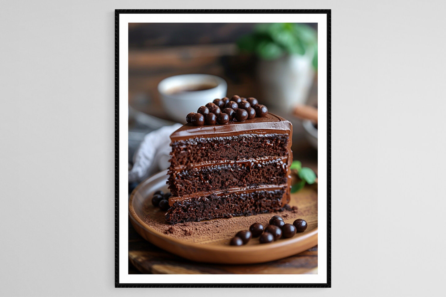 Affiche de Gâteau au Chocolat – Poster de Dessert Tentant