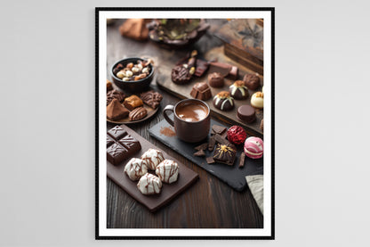 Affiche Chocolat et Café – Poster Décor Gourmand pour Boissons