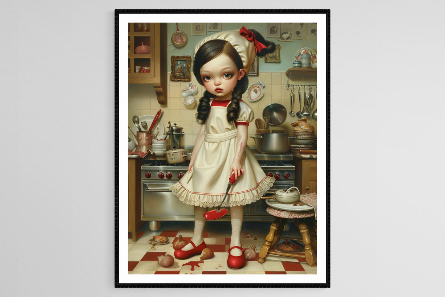 Affiche Cuisine Enchantée – Poster Art de Fille Cuisinière