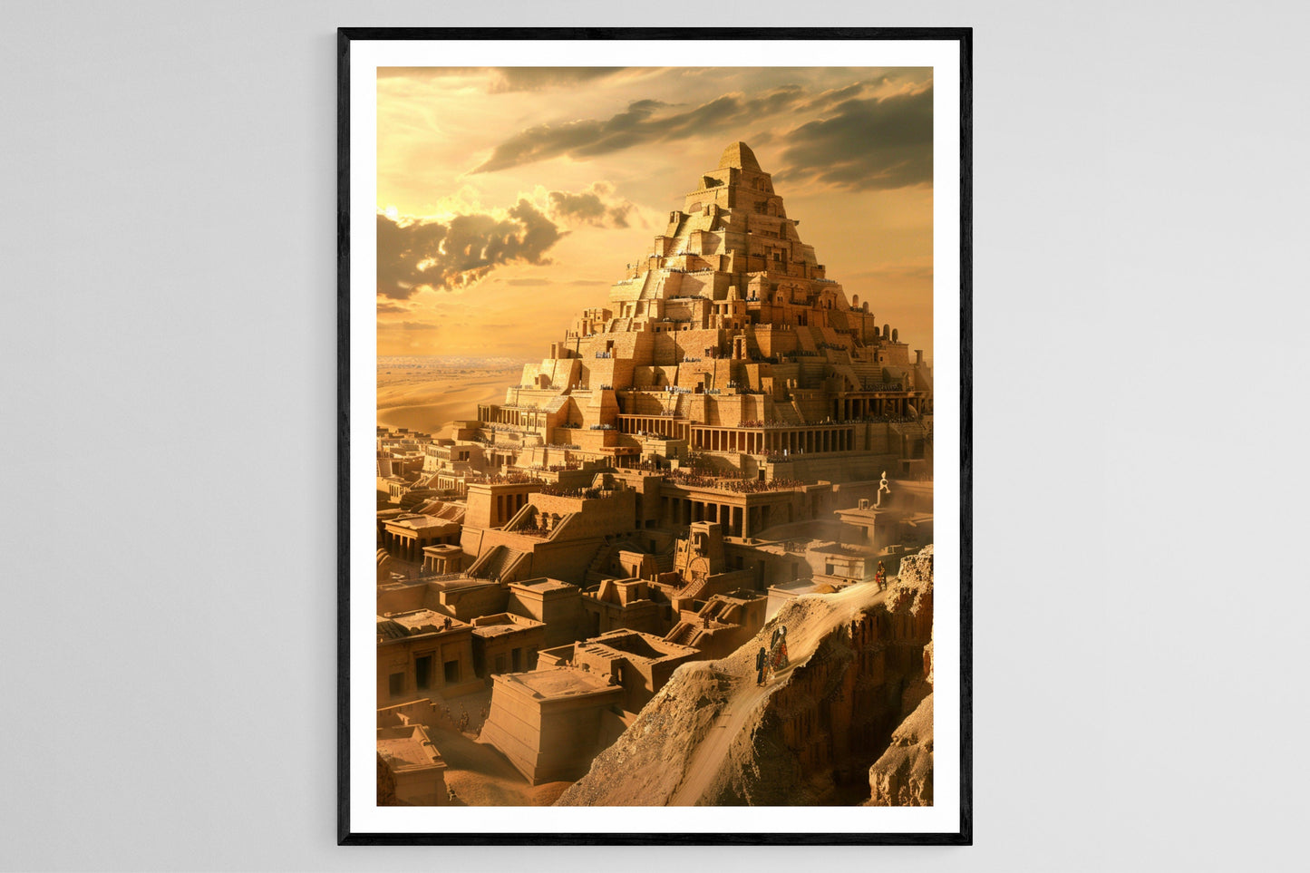 Affiche Ziggurat Babylonien – Poster Ville Ancienne et Grandeur Architecturale