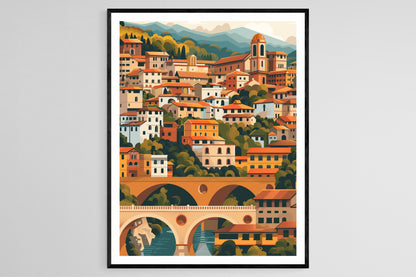 Affiche Cuenca Équateur – Poster Art Vecteur, Architecture Coloniale