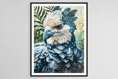 Affiche Aigle Harpie – Poster Art d'Oiseau de Proie Puissant