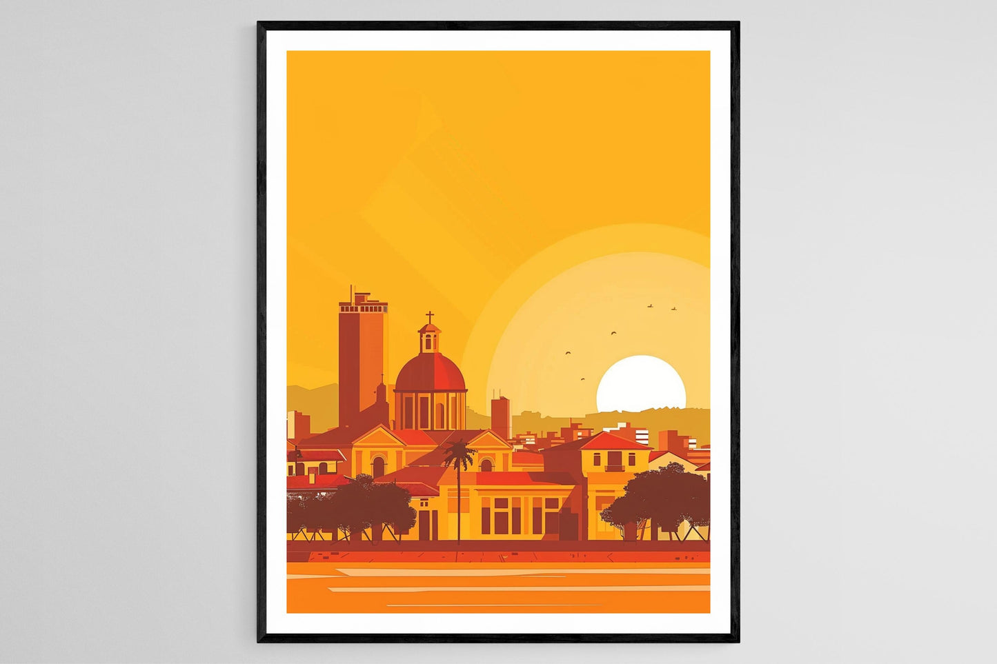 Affiche Asunción Paraguay – Impression d'art, Architecture néoclassique