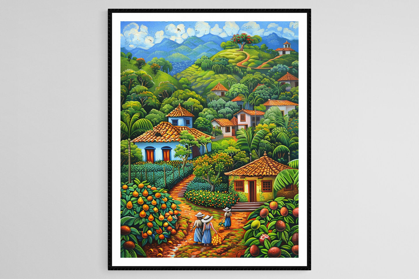 Affiche Mangue Brésilienne – Peinture de Récolte Tropicale et Verdoyante