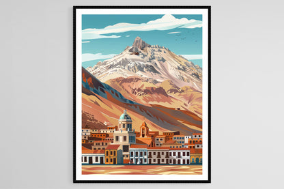 Affiche Potosí – Impression Art de la Montagne Iconique et Bâtiments Historiques
