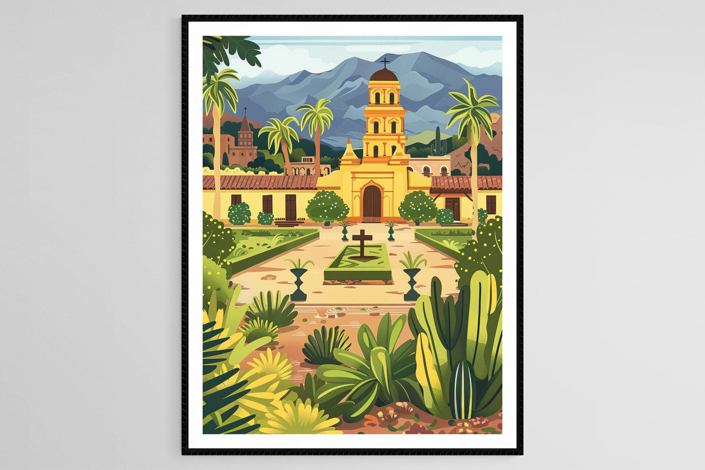 Affiche Cochabamba – Impression d'art Jardins luxuriants et architecture coloniale
