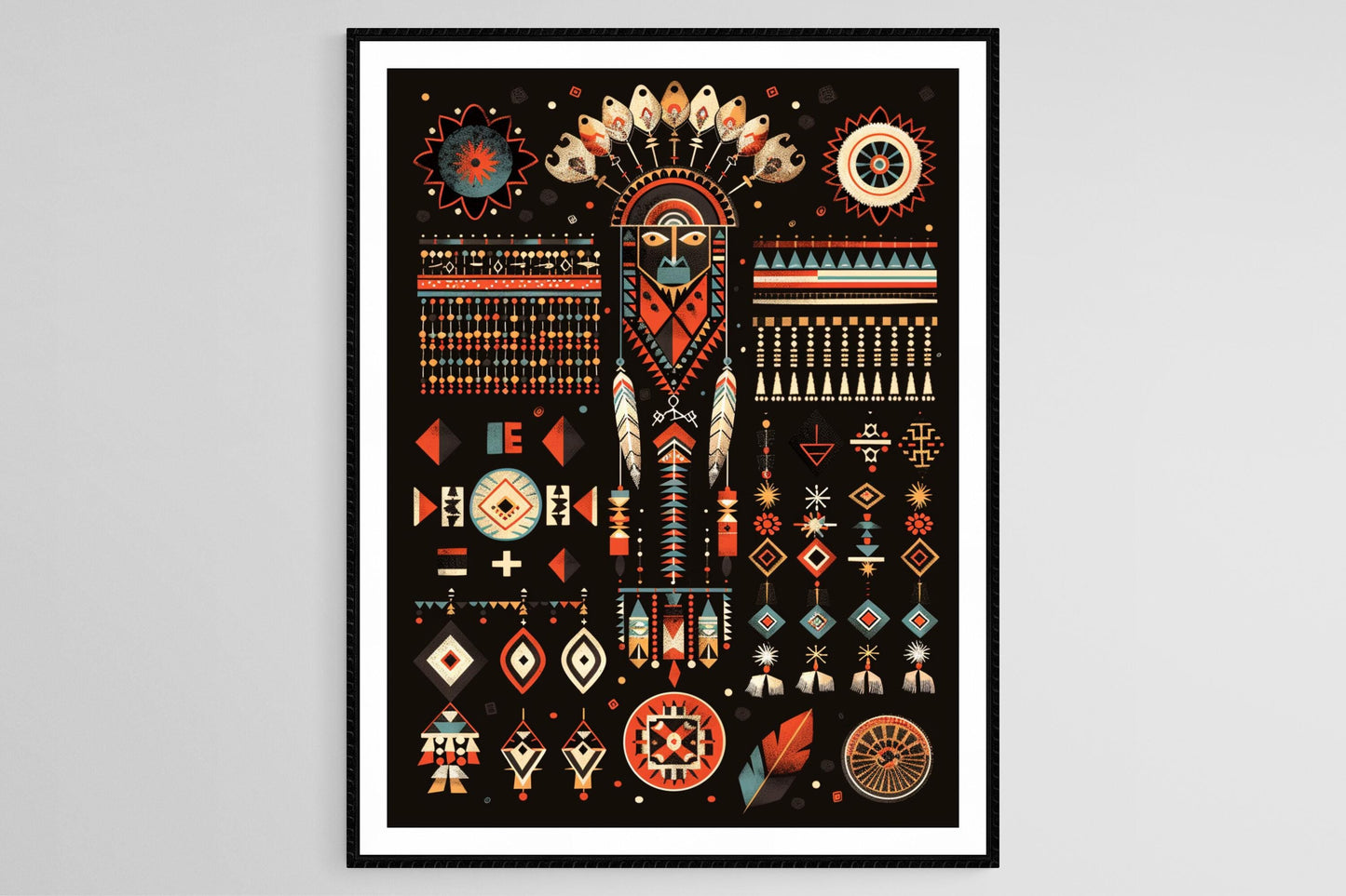 Affiche Art de Perles Culturelles Zoulou – Posters aux Couleurs Vives