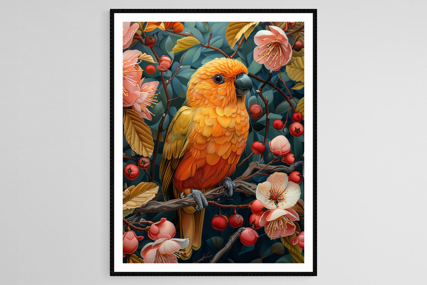 Affiche Amour Coloré – Poster Broderie Peinture Nature Éclatante