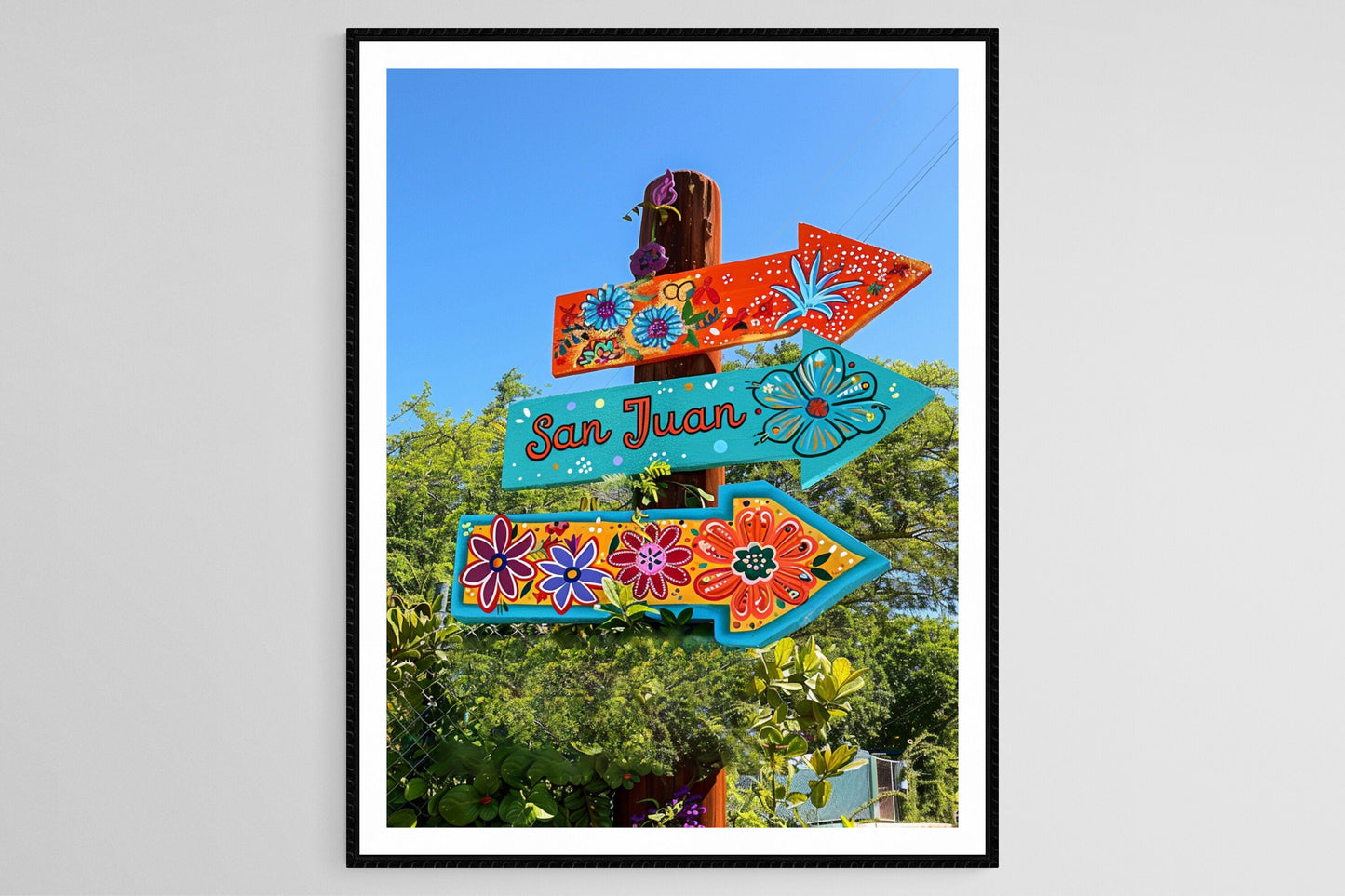 Affiche San Juan Porto Rico – Impression d'art de panneau coloré