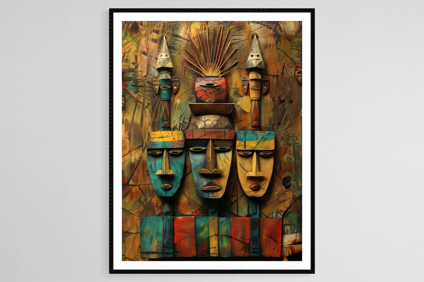 Affiche Madagaskar – Poster Art Africain avec Symboles et Motifs