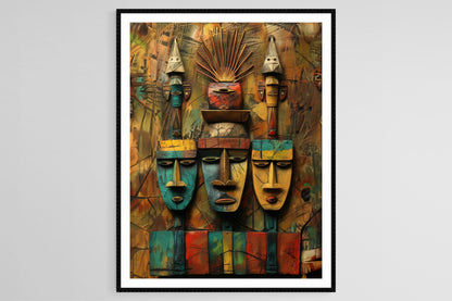 Affiche Madagaskar – Poster Art Africain avec Symboles et Motifs