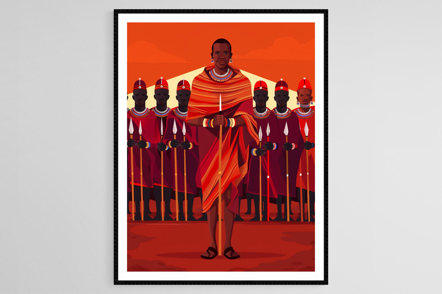 Affiche Maasai Tribe – Poster Art du Kenya et de la Tanzanie