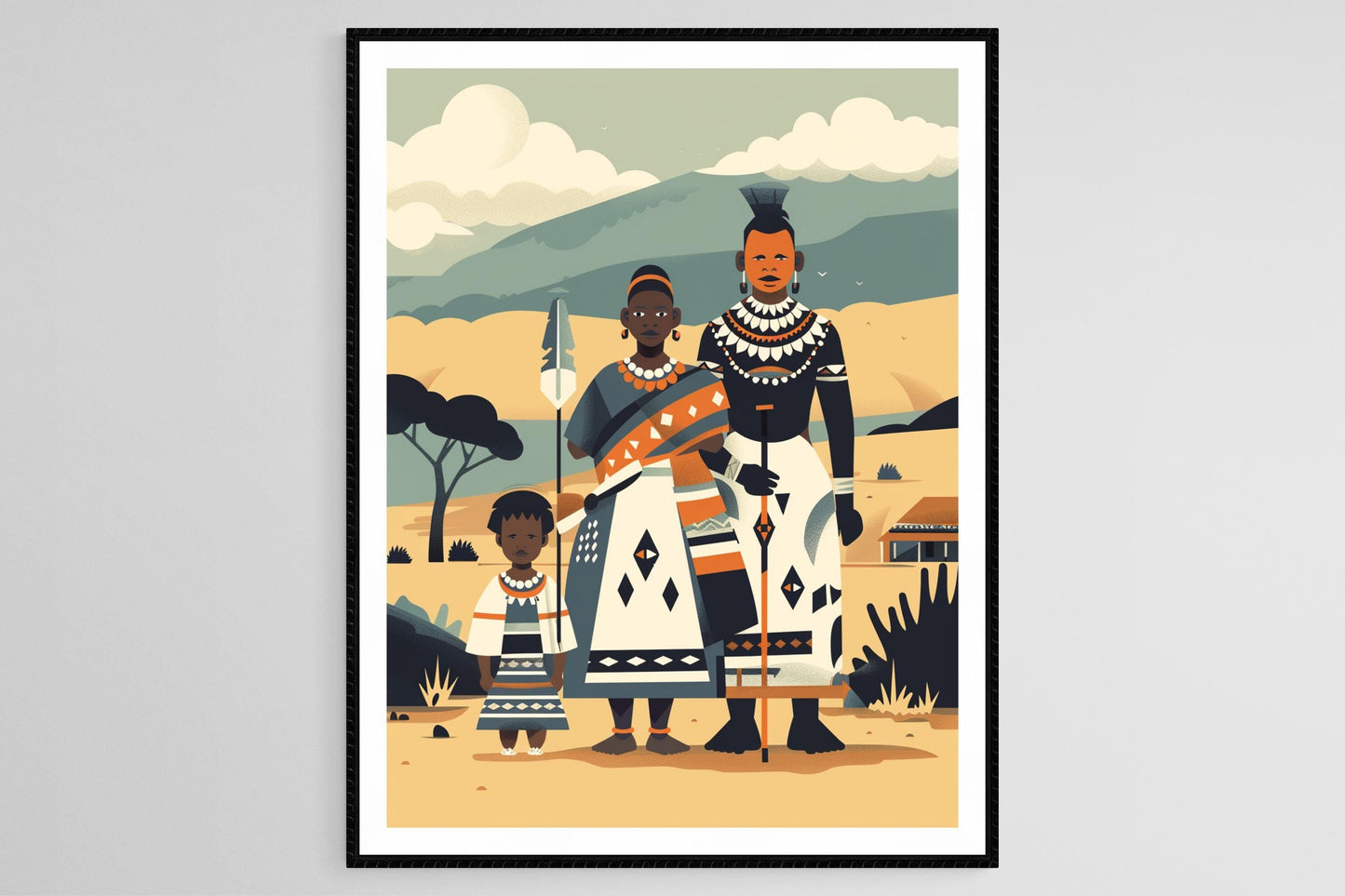 Affiche Xhosa – Tirage d'art de la tribu d'Afrique du Sud