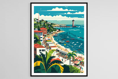 Affiche Dar es Salaam – Poster Art du Monument Askari et Côte Océan Indien