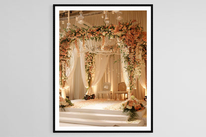 Affiche de Mariage Juif – Illustration Traditionnelle du Chuppah