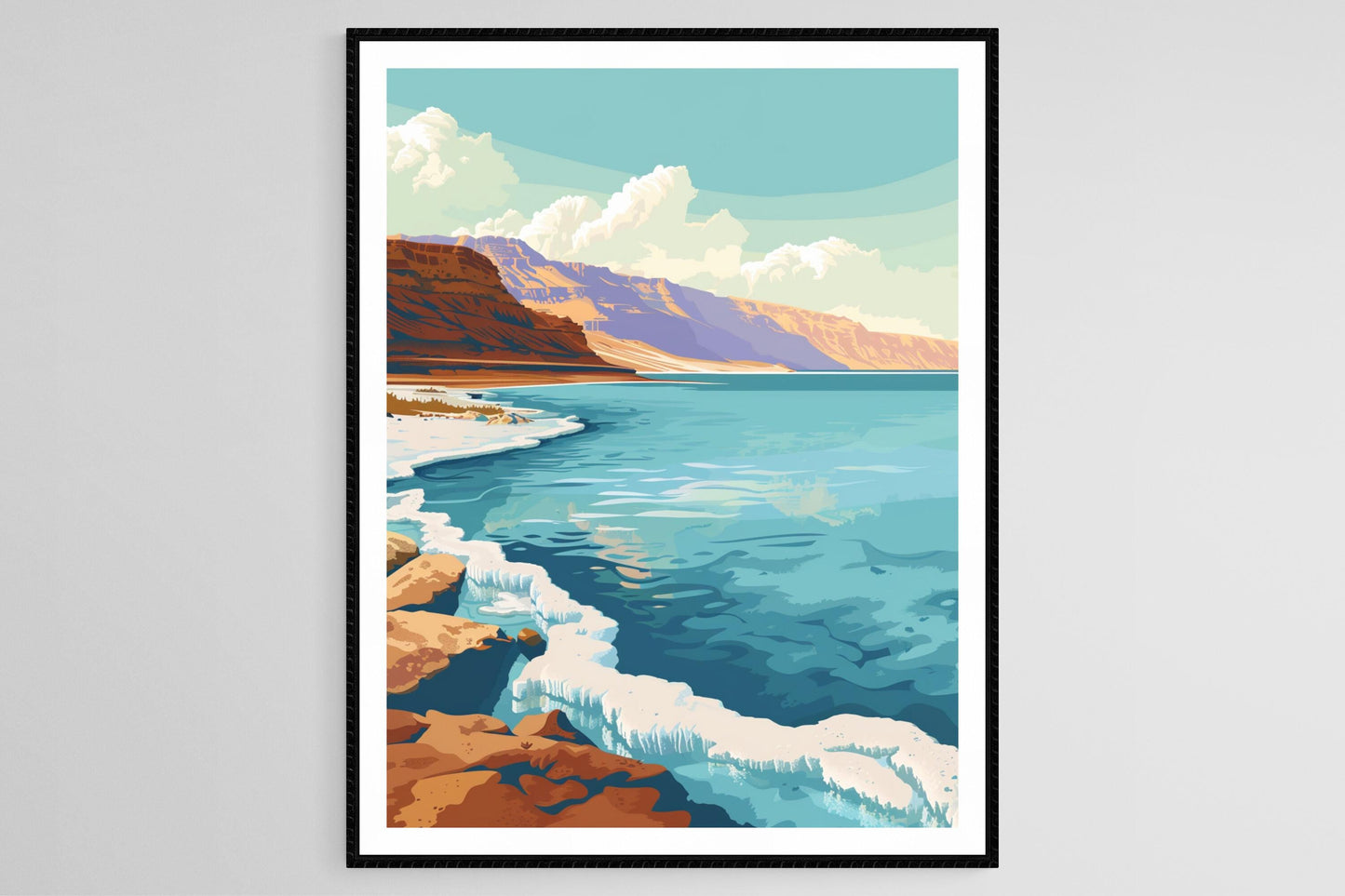 Affiche Mer Morte – Poster Unique des Formations Salines et Eaux Calmes