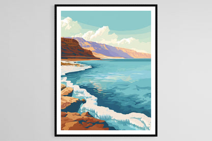 Affiche Mer Morte – Poster Unique des Formations Salines et Eaux Calmes