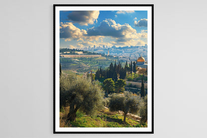 Affiche Mont des Oliviers – Impression panoramique de Jérusalem