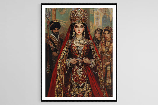 Affiche Dynastie Qajar – Art Print Historique Persan