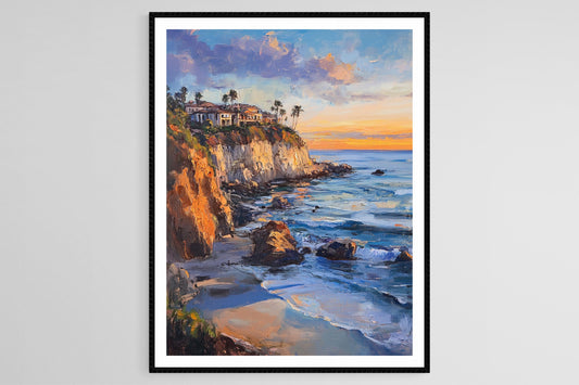 Affiche Laguna Beach – Impression artistique des piscines tidales et de la communauté des artistes