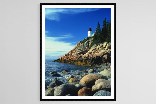 Affiche Parc National d'Acadia – Poster Côte Sauvage et Phare