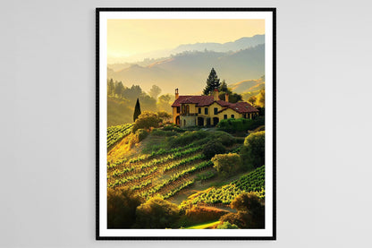 Affiche Napa Valley – Poster Art des Vignobles et Caves à Vin