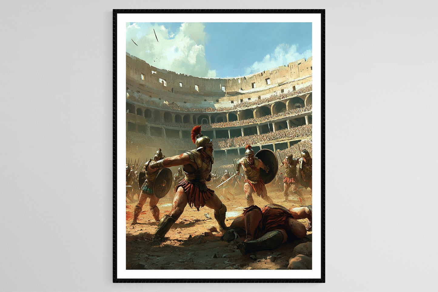 Affiche Gladiateurs Romains – Poster Art de la Bataille au Colisée