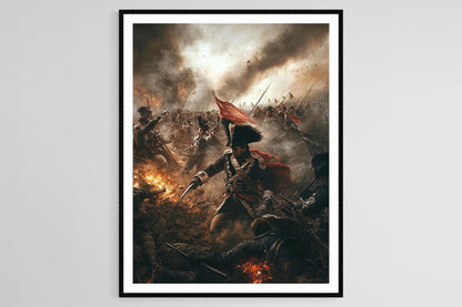 Affiche Bataille de Waterloo – Poster Art Napoléonien Élégant