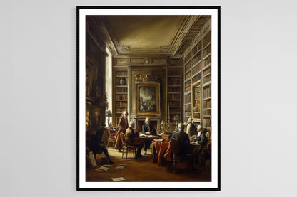 Affiche Salon Parisien – Poster Art Classique et Débat Intellectuel