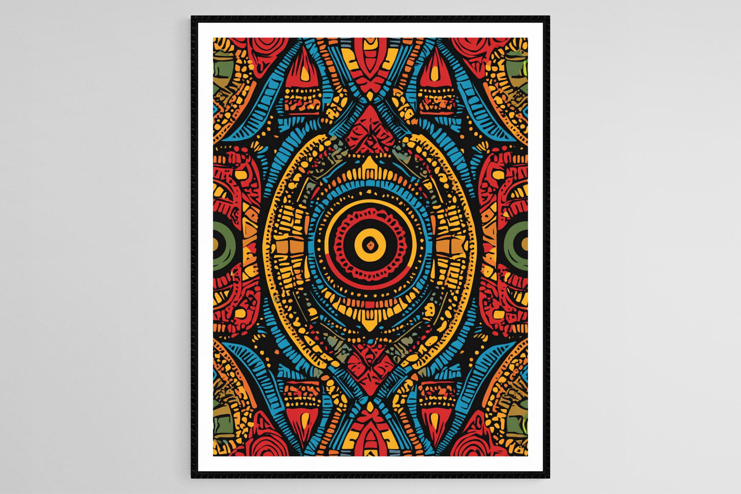 Affiche Dashiki Colorée – Impression Art Déco Géométrique Africaine