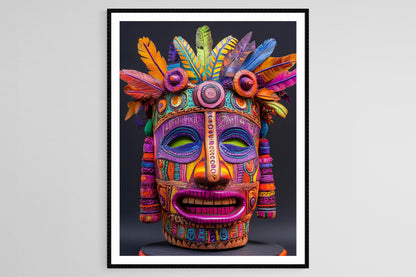 Affiche Vejigante Colorée – Illustration Folklorique Portoricaine