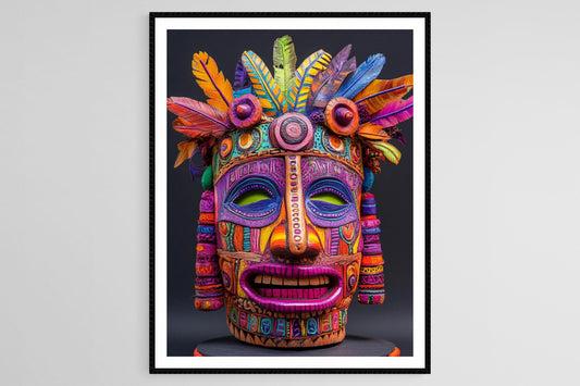 Affiche Vejigante Colorée – Illustration Folklorique Portoricaine