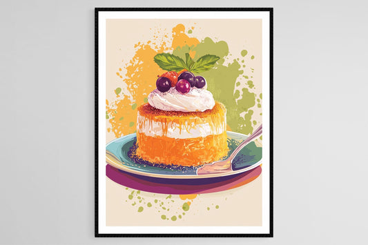 Affiche Kanafeh – Illustration de Desserts Orientaux Délicieux