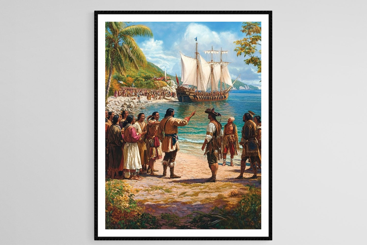 Affiche Peuples Autochtones - Art Print d'Échange Culturel