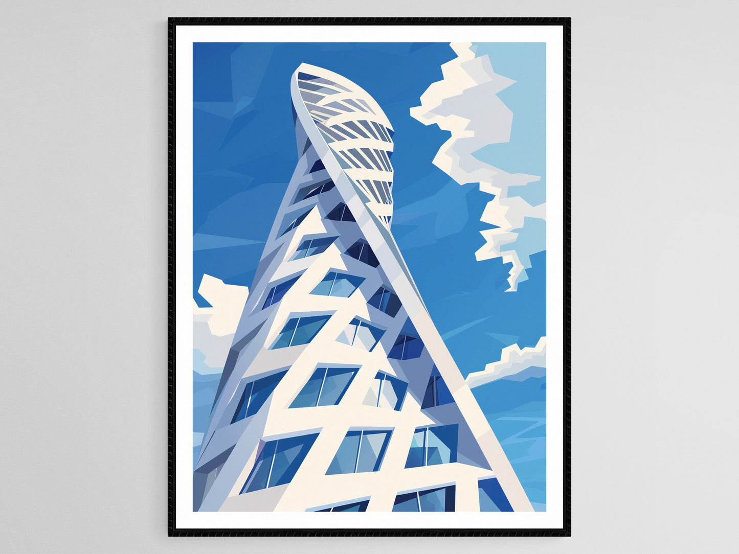 Affiche Malmö Turning Torso – Impression Art Déco Moderne