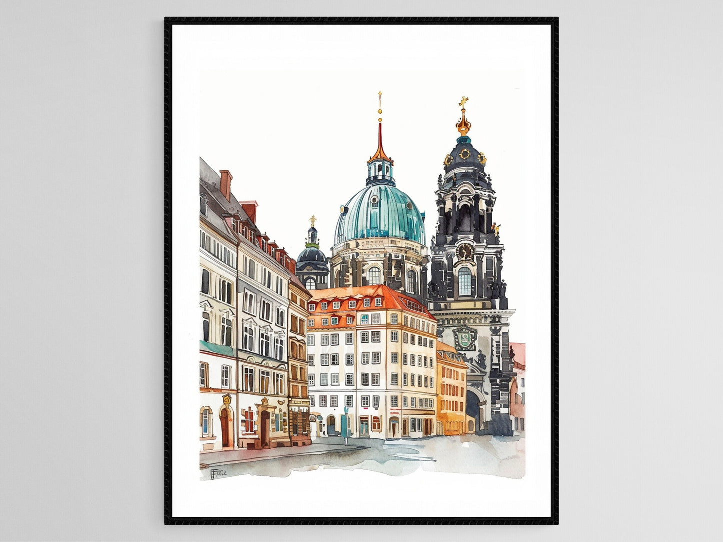 Affiche Dresde Frauenkirche – Impression d'un chef-d'œuvre baroque