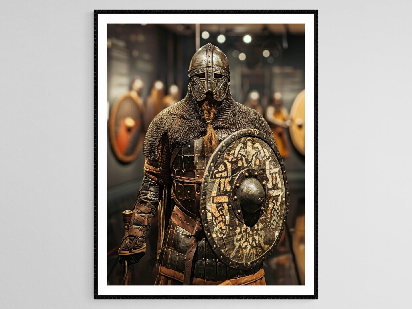 Affiche Guerrier Viking – Impression Art avec Symbole Nordique