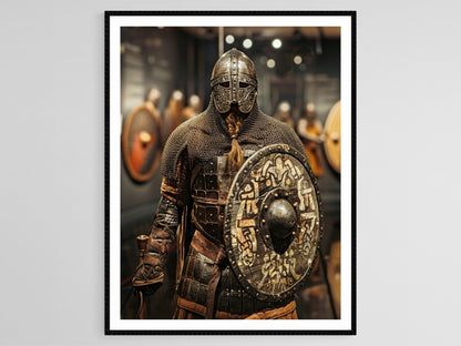 Affiche Guerrier Viking – Impression Art avec Symbole Nordique