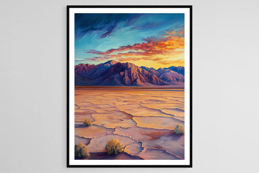 Affiche Vallée de la Mort – Poster Paysage des Dunes au Coucher de Soleil