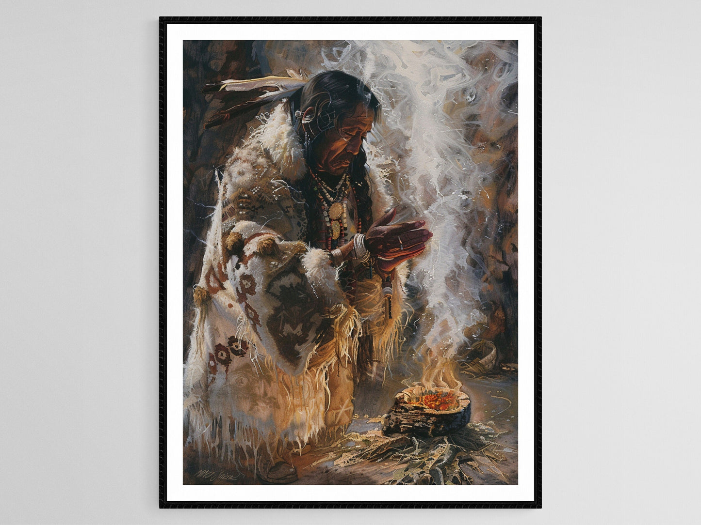 Affiche Chaman Inuit – Art Print Cérémonie Spirituelle Arctique