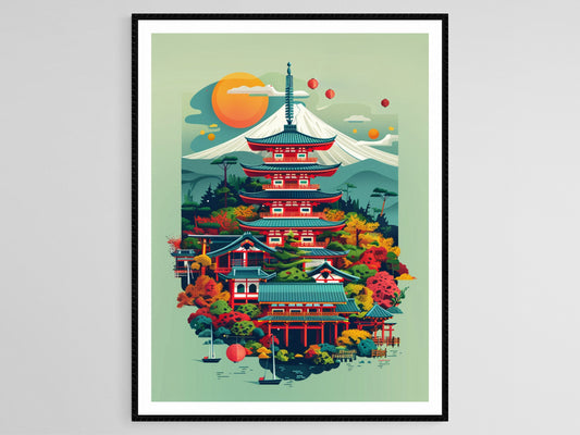 Affiche Kyoto – Impression d'Art Japonaise, Décor Minimaliste
