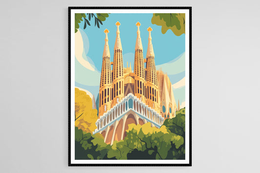 Affiche La Sagrada Família – Impression d'art de Gaudí, architecture surréaliste