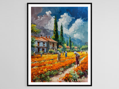 Affiche Agriculture Pakistanaise – Poster Art des Agriculteurs en Coton