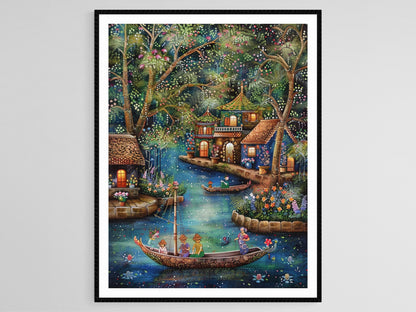 Affiche Art Folklorique Thaï – Décoration Murale Culturelle Authentique