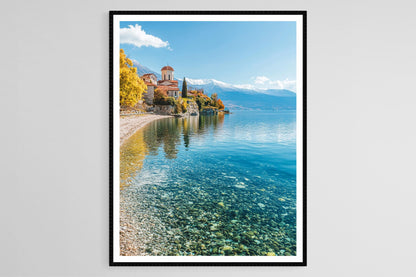 Affiche Lac d'Ohrid – Impression Art, Eaux Cristallines & Monastères Anciens