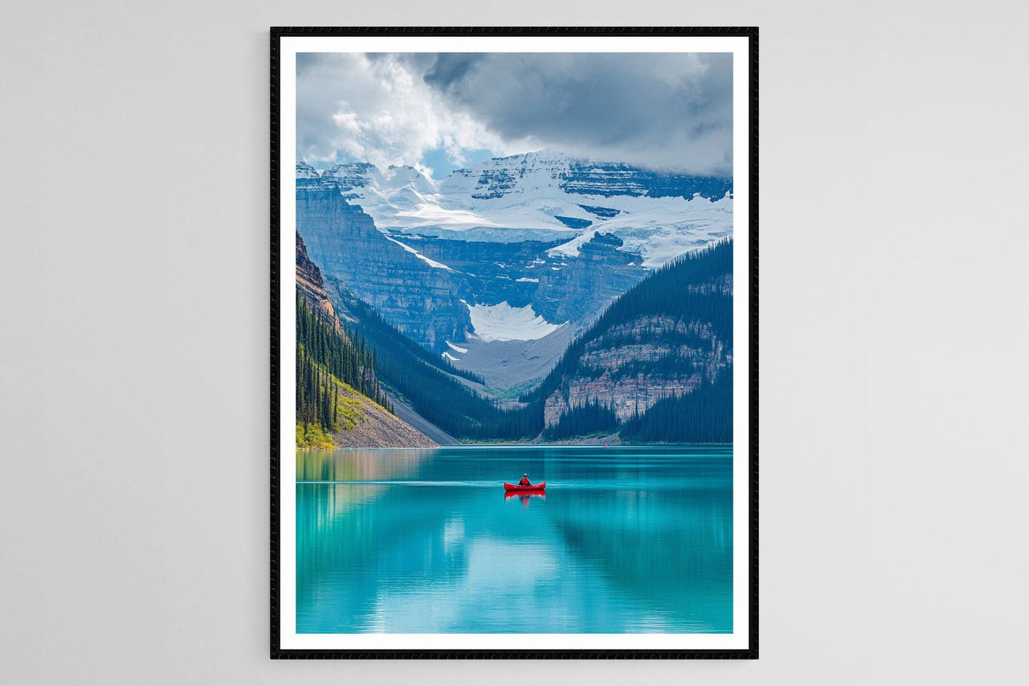 Affiche Lac Louise – Poster Art, Eau Turquoise et Rocheuses Majestueuses