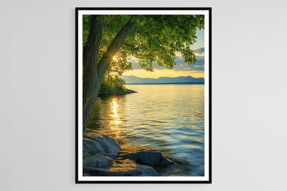 Affiche Lac Champlain – Poster Art de la Sérénité dans les Adirondacks