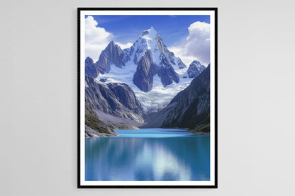 Affiche Lac Parón – Art Print du Lac Glaciaire Turquoise et Montagnes Imposantes