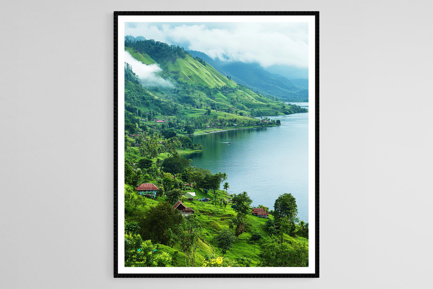 Affiche Lac Toba – Imprimé d'art du cratère volcanique verdoyant