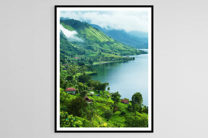 Affiche Lac Toba – Imprimé d'art du cratère volcanique verdoyant